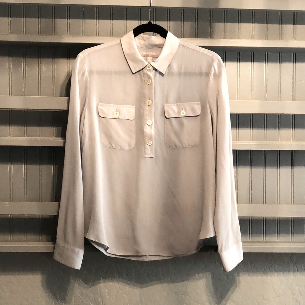 Banana Republic Silk Sheer Pullover Blouse